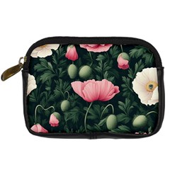 Poppy Flower Plant Petals Bloom Digital Camera Leather Case from ArtsNow.com Front