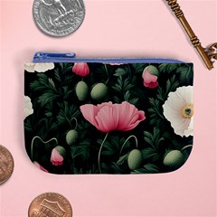 Poppy Flower Plant Petals Bloom Mini Coin Purse from ArtsNow.com Front