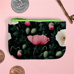 Poppy Flower Plant Petals Bloom Mini Coin Purse from ArtsNow.com Front