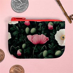 Poppy Flower Plant Petals Bloom Mini Coin Purse from ArtsNow.com Front