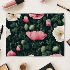 Poppy Flower Plant Petals Bloom Cosmetic Bag (XL) from ArtsNow.com Front