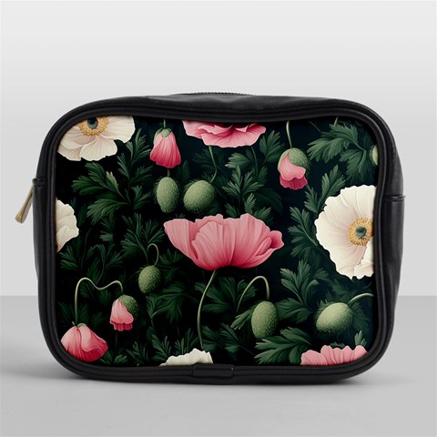 Poppy Flower Plant Petals Bloom Mini Toiletries Bag (One Side) from ArtsNow.com Front