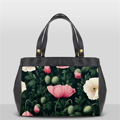 Poppy Flower Plant Petals Bloom Oversize Office Handbag (2 Sides) from ArtsNow.com Front