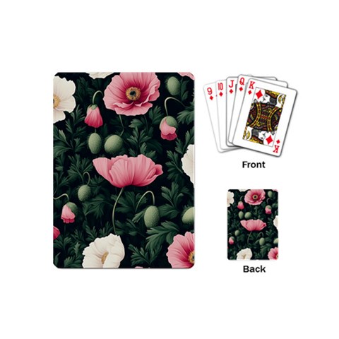 Poppy Flower Plant Petals Bloom Playing Cards Single Design (Mini) from ArtsNow.com Back