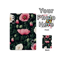 Poppy Flower Plant Petals Bloom Playing Cards 54 Designs (Mini) from ArtsNow.com Front - Spade2