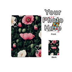 Poppy Flower Plant Petals Bloom Playing Cards 54 Designs (Mini) from ArtsNow.com Front - Spade4