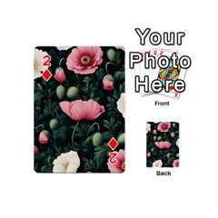 Poppy Flower Plant Petals Bloom Playing Cards 54 Designs (Mini) from ArtsNow.com Front - Diamond2