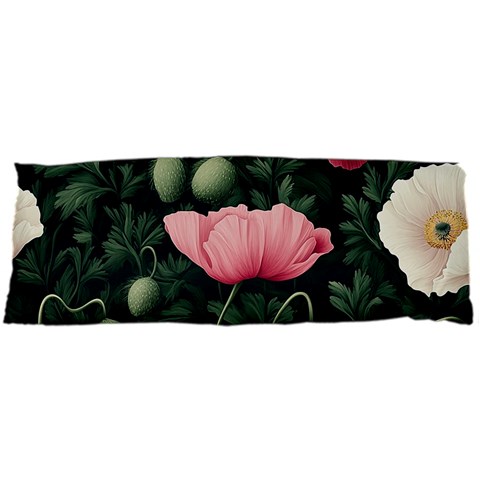 Poppy Flower Plant Petals Bloom 15 x40  Body Pillow Case Dakimakura (Two Sides) from ArtsNow.com Front