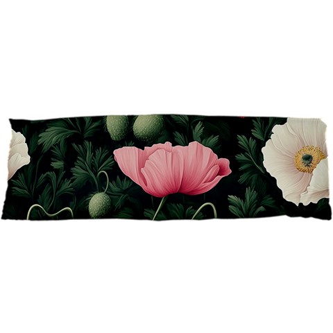 Poppy Flower Plant Petals Bloom 21 x63  Body Pillow Case Dakimakura (Two Sides) from ArtsNow.com Front