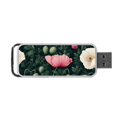 Poppy Flower Plant Petals Bloom Portable USB Flash (One Side) from ArtsNow.com Front