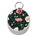 Poppy Flower Plant Petals Bloom Mini Silver Compasses