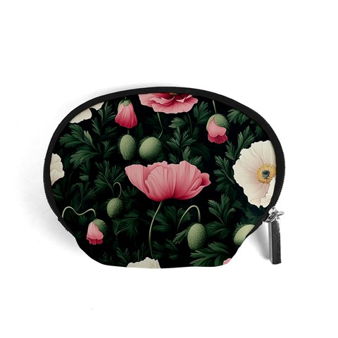 Poppy Flower Plant Petals Bloom Accessory Pouch (Small) from ArtsNow.com Front