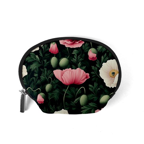 Poppy Flower Plant Petals Bloom Accessory Pouch (Small) from ArtsNow.com Back