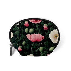 Poppy Flower Plant Petals Bloom Accessory Pouch (Small) from ArtsNow.com Back