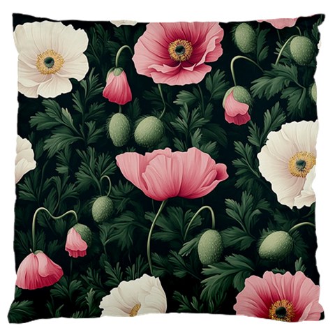 Poppy Flower Plant Petals Bloom Standard Premium Plush Fleece Cushion Case (One Side) from ArtsNow.com Front