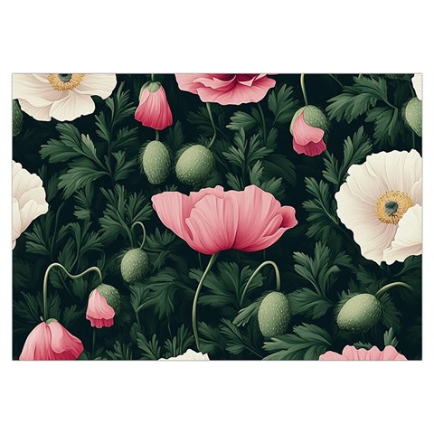 Poppy Flower Plant Petals Bloom 14 x22  Lumbar Throw Cushion Case (Two Sides) from ArtsNow.com Front