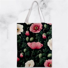 Poppy Flower Plant Petals Bloom Zipper Classic Tote Bag from ArtsNow.com Back