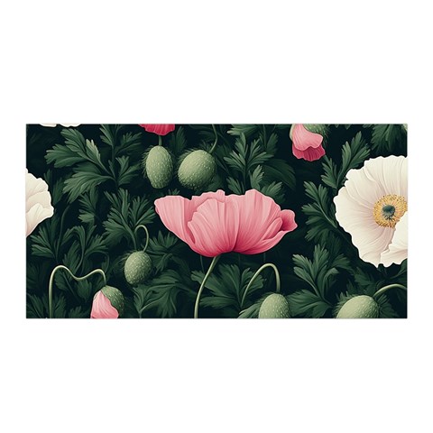 Poppy Flower Plant Petals Bloom Satin Wrap 35  x 70  from ArtsNow.com Front