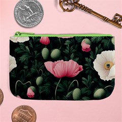 Poppy Flower Plant Petals Bloom Large Coin Purse from ArtsNow.com Front