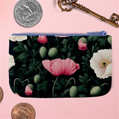 Poppy Flower Plant Petals Bloom Large Coin Purse from ArtsNow.com Back