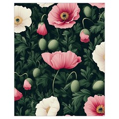 Poppy Flower Plant Petals Bloom Drawstring Pouch (XL) from ArtsNow.com Back