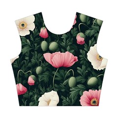 Poppy Flower Plant Petals Bloom Cotton Crop Top from ArtsNow.com Front