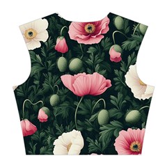 Poppy Flower Plant Petals Bloom Cotton Crop Top from ArtsNow.com Back