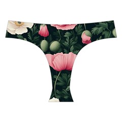 Poppy Flower Plant Petals Bloom Cross Back Hipster Bikini Set from ArtsNow.com Front Under