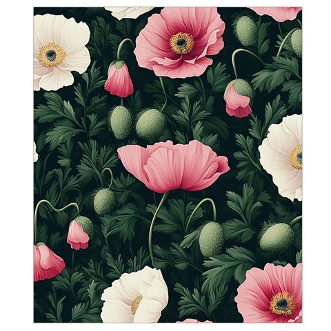 Poppy Flower Plant Petals Bloom Waist Pouch (Large) from ArtsNow.com Back Strap