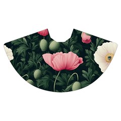 Poppy Flower Plant Petals Bloom Women s Crop Top Pleated Skater Rave Skirt from ArtsNow.com Skirt Front