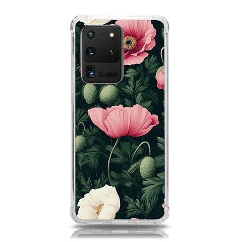 Poppy Flower Plant Petals Bloom Samsung Galaxy S20 Ultra 6.9 Inch TPU UV Case from ArtsNow.com Front