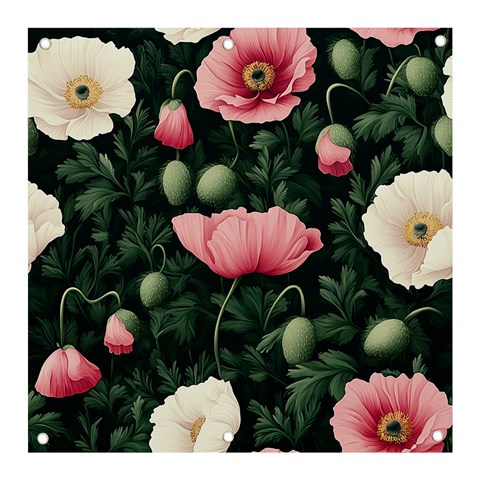 Poppy Flower Plant Petals Bloom Banner and Sign 3  x 3  from ArtsNow.com Front