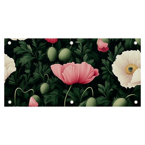 Poppy Flower Plant Petals Bloom Banner and Sign 6  x 3  from ArtsNow.com Front