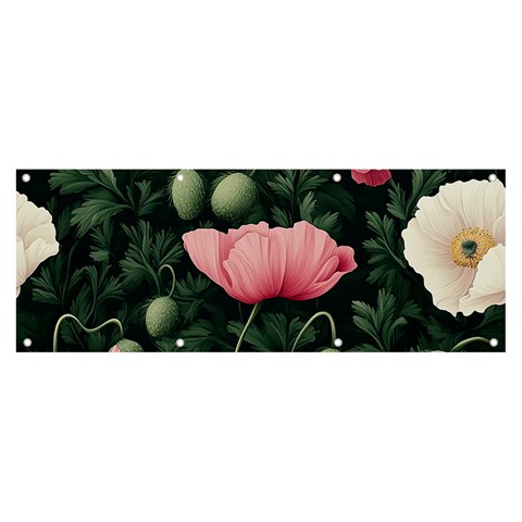 Poppy Flower Plant Petals Bloom Banner and Sign 8  x 3  from ArtsNow.com Front