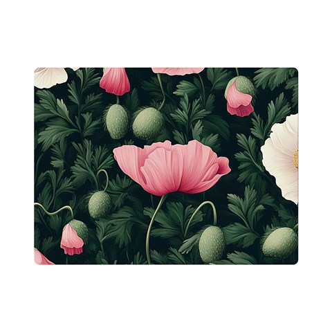 Poppy Flower Plant Petals Bloom Premium Plush Fleece Blanket (Mini) from ArtsNow.com 35 x27  Blanket Front