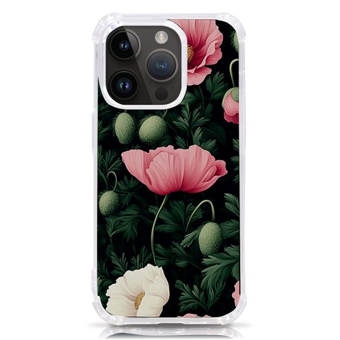 Poppy Flower Plant Petals Bloom iPhone 14 Pro TPU UV Print Case from ArtsNow.com Front