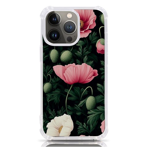 Poppy Flower Plant Petals Bloom iPhone 13 Pro TPU UV Print Case from ArtsNow.com Front