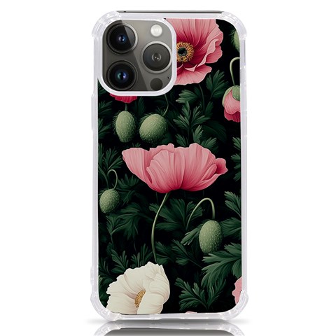 Poppy Flower Plant Petals Bloom iPhone 13 Pro Max TPU UV Print Case from ArtsNow.com Front