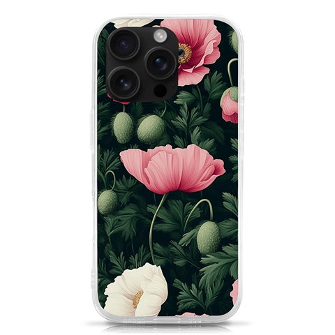 Poppy Flower Plant Petals Bloom iPhone 16 Pro TPU UV Print Case from ArtsNow.com Front