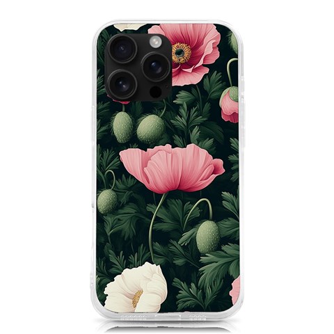 Poppy Flower Plant Petals Bloom iPhone 16 Pro Max TPU UV Print Case from ArtsNow.com Front