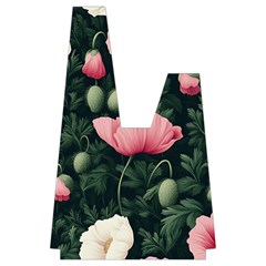 Poppy Flower Plant Petals Bloom Japanese Wrist Knot Bag from ArtsNow.com Front