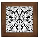 Seamless Tiling Pattern Hand Drawn Black White Framed Tile