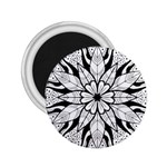 Seamless Tiling Pattern Hand Drawn Black White 2.25  Magnets