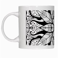 Seamless Tiling Pattern Hand Drawn Black White White Mug from ArtsNow.com Left