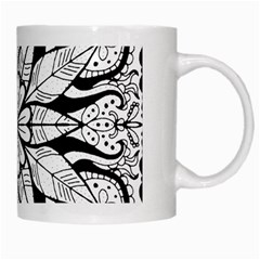 Seamless Tiling Pattern Hand Drawn Black White White Mug from ArtsNow.com Right