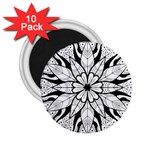 Seamless Tiling Pattern Hand Drawn Black White 2.25  Magnets (10 pack) 