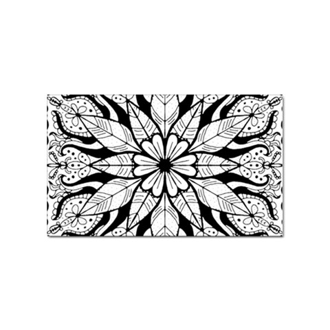 Seamless Tiling Pattern Hand Drawn Black White Sticker Rectangular (10 pack) from ArtsNow.com Front