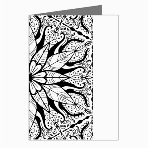 Seamless Tiling Pattern Hand Drawn Black White Greeting Card from ArtsNow.com Left