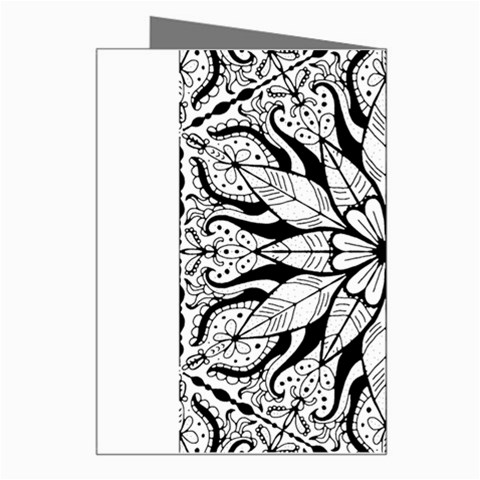 Seamless Tiling Pattern Hand Drawn Black White Greeting Card from ArtsNow.com Right