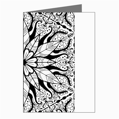 Seamless Tiling Pattern Hand Drawn Black White Greeting Cards (Pkg of 8) from ArtsNow.com Left